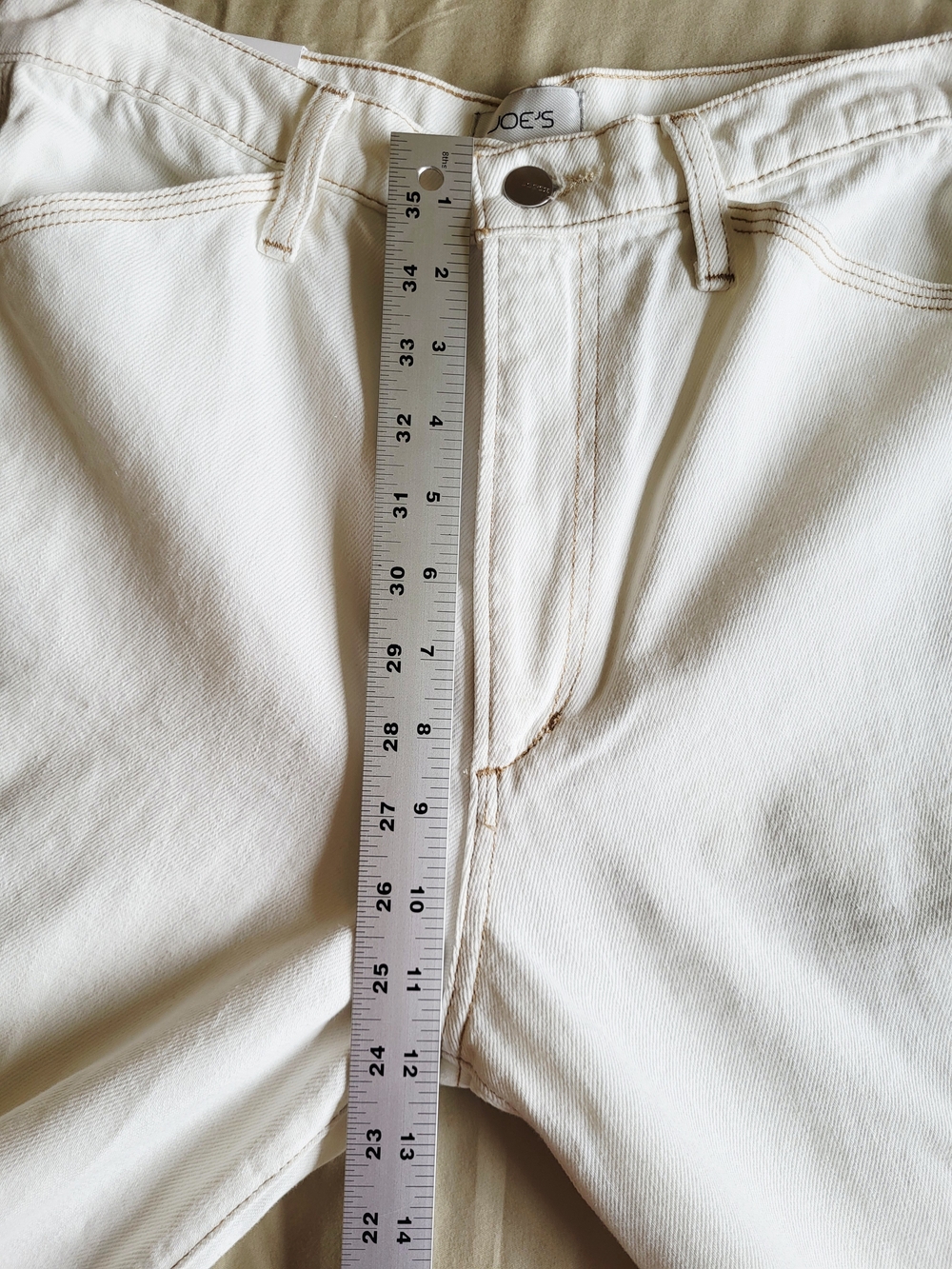 NWT Joe's Jeans The Baggy Carpenter Pant Sz 28 Milk Off White Wide Straight $228 - Picture 12 of 12
